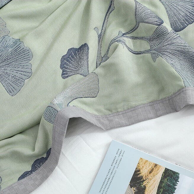 Ginkgo Leaf Fruit Cotton Reversible Quilt